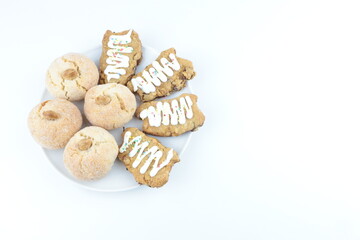 Tipici biscotti sardi morbidi, spazio per il testo.