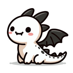 Cartoon of a cute dragon, vector art