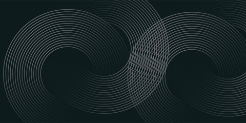 Spiral sound wave rhythm line dynamic abstract vector background - obrazy, fototapety, plakaty