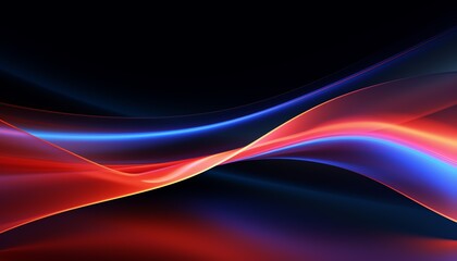 Abstract digital art of flowing colorful waves on a dark background, suitable for backgrounds or wallpapers.