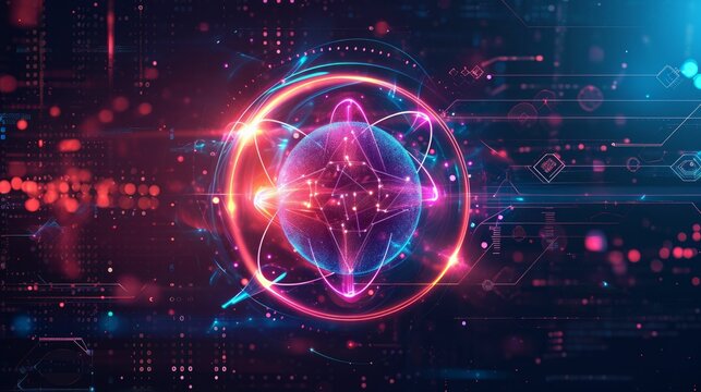 Creative Visualization of Superposition in Quantum Computing Technology, Ideal for Tech Startups, Educational Institutes, Science Magazines