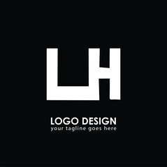 Fototapeta premium UH UH Logo Design, Creative Minimal Letter UH UH Monogram
