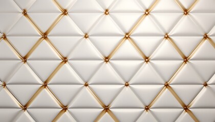 Elegant white and gold patterned background, suitable for luxury design themes.