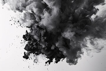 A black and white image of smoke Generative AI - obrazy, fototapety, plakaty