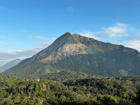 Breathtaking view of Ngong Ping highlands in Hong Kong. Seen is the mountain and hills,Picture is taken from the Giant Buddha or Tian Tian Buddha monastery. Gives a fresh jungle and country side feel