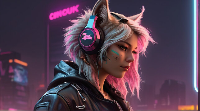 Lynx Synthwave Serenity Down Under by Alex Petruk AI GENERATED