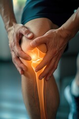 image of man suffering with knee inflammation