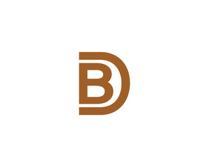 DB BD logo design vector template