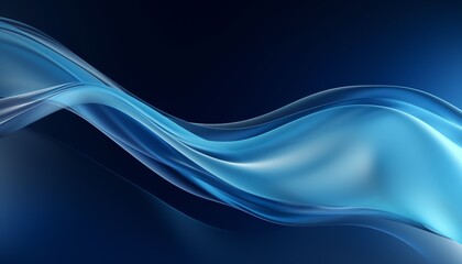 Abstract blue wave design on a dark background, conveying fluidity and modern elegance.