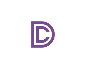 DC CD Logo design vector template