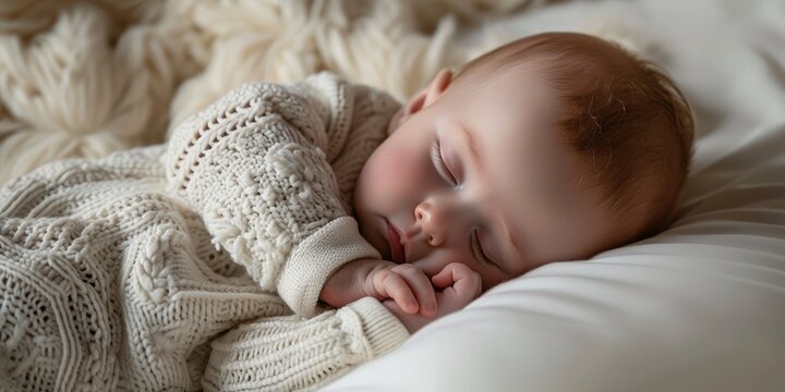 Close-up image of infant sleeping 