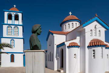 St. Nicholas Holy Orthodox Church in Kavonisi Kissamos Port, Crete, Greece.