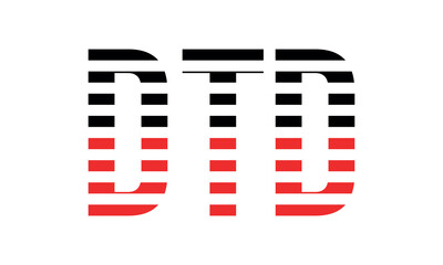 DTD three initial letter iconic line negative space minimal logo design vector template. monogram, abstract, wordmark, business, typography, minimalist, brand, company, flat, modern, unique, simple