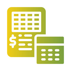 bookkeeping flat gradient icon