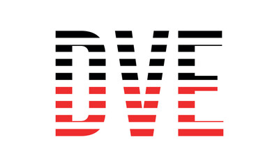 DVE three initial letter iconic line negative space minimal logo design vector template. monogram, abstract, wordmark, business, typography, minimalist, brand, company, flat, modern, unique, simple