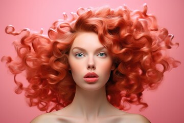 Woman with Fiery Red Curls