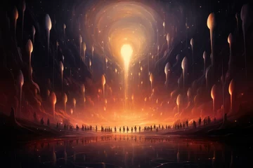 Poster Harmonious celestial choirs in Fantasy - Generative AI © Sidewaypics
