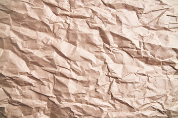  Brown crumpled paper texture background