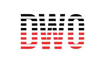 DWO three initial letter iconic line negative space minimal logo design vector template. monogram, abstract, wordmark, business, typography, minimalist, brand, company, flat, modern, unique, simple