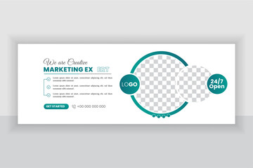 Corporate Business social media facebook cover design web banner template