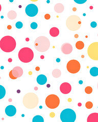 Colorfull polkadot seamless texture