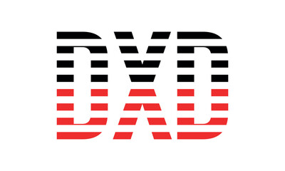DXD three initial letter iconic line negative space minimal logo design vector template. monogram, abstract, wordmark, business, typography, minimalist, brand, company, flat, modern, unique, simple
