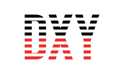 DXY three initial letter iconic line negative space minimal logo design vector template. monogram, abstract, wordmark, business, typography, minimalist, brand, company, flat, modern, unique, simple