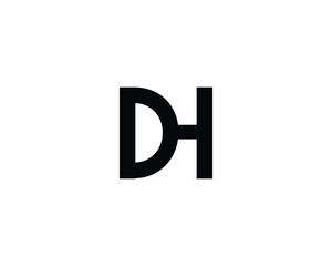 DH Logo design vector template