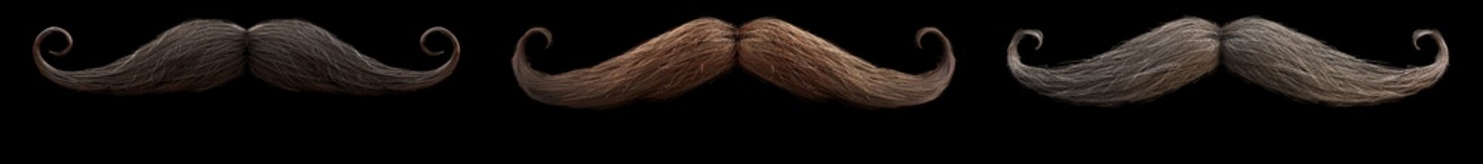 A close-up of a man's beard with a black background Generative AI