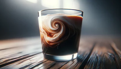 Poster Im Rahmen glass of coffee milk © Erion