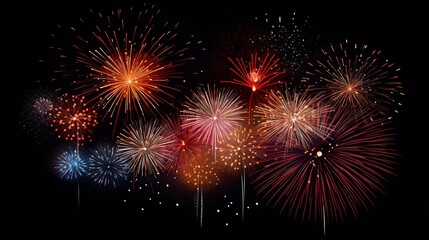 Naklejka premium firework and festival