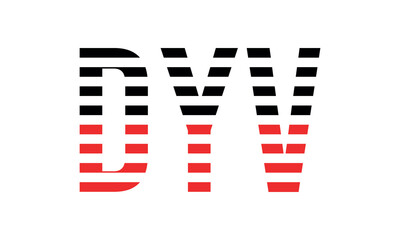 DYV three initial letter iconic line negative space minimal logo design vector template. monogram, abstract, wordmark, business, typography, minimalist, brand, company, flat, modern, unique, simple