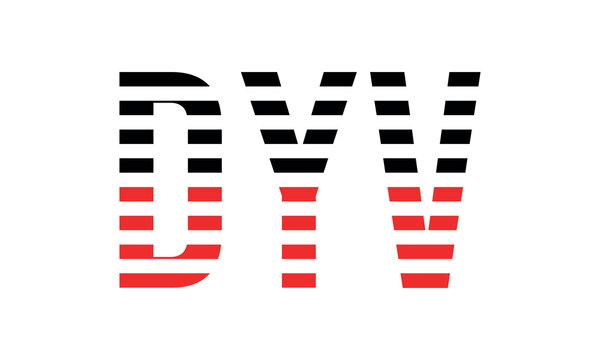 DYV three initial letter iconic line negative space minimal logo design vector template. monogram, abstract, wordmark, business, typography, minimalist, brand, company, flat, modern, unique, simple