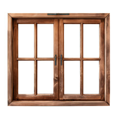 Wooden window on transparent background PNG