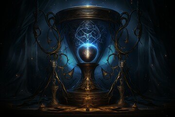 Enigmatic time-warping hourglasses in Fantasy - Generative AI