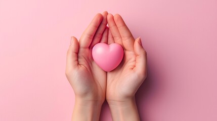 A person holding a heart-shaped object in their hands Generative AI