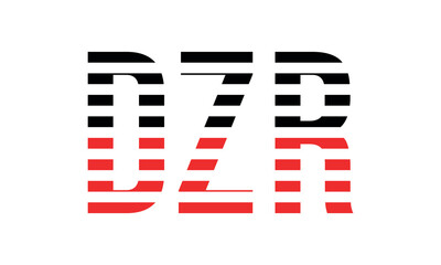 DZR three initial letter iconic line negative space minimal logo design vector template. monogram, abstract, wordmark, business, typography, minimalist, brand, company, flat, modern, unique, simple