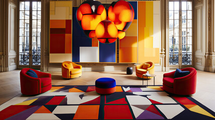 Modern interior. Art Home. Generative AI