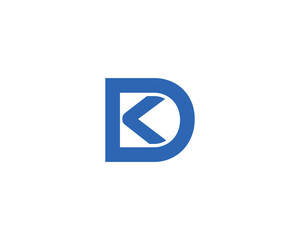 DK KD logo design vector template - obrazy, fototapety, plakaty