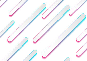 Holographic stripes geometric abstract tech background. Vector art colorful design