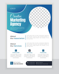 Modern corporate flyer or poster design , business brochure cover template annual report print in a4
