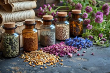 Explore the beauty of healthcare visuals with our stock photo capturing a soothing medicine background. An ideal backdrop for medical websites, health articles, and wellness designs.