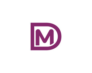 DM MD Logo design vector template