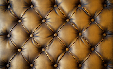 Gold leather upholstery