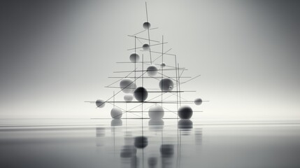3d render of an background with spheres, minimal wallpaper, business, 
