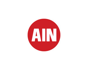 AIN logo design vector template