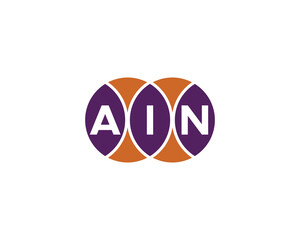 AIN logo design vector template