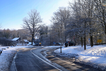 snow covered road