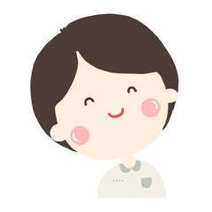 Little school children. Cartoon characters. cute boy students