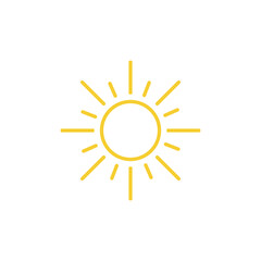 Sun icon vector. Summer symbol for website design, web button, mobile app.